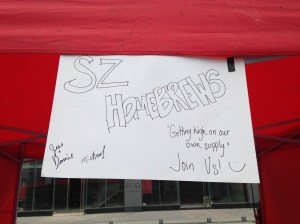 My homemade sign for the homebrew tent.