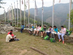 Picnic lunch at the top.