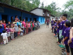 They were singing us their national anthem