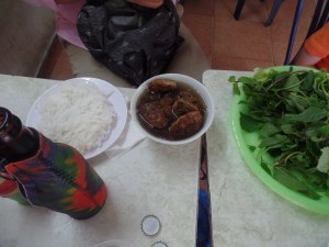 The bun cha was like little hamburgers