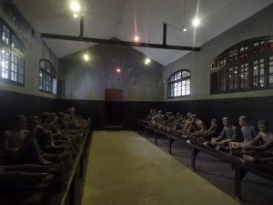 Prisoners in shackles.